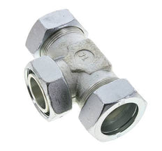 42L Acier zingué T-Shape Tee Cutting Fitting with Swivel 160 bar NBR Adjustable ISO 8434-1