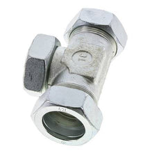42L Acier zingué T-Shape Tee Cutting Fitting with Swivel 160 bar NBR Adjustable ISO 8434-1