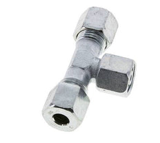 8S Acier zingué T-Shape Tee Cutting Fitting with Swivel 630 bar NBR Adjustable ISO 8434-1