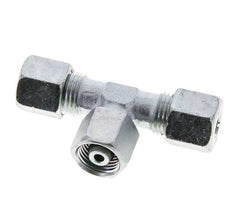 8S Acier zingué T-Shape Tee Cutting Fitting with Swivel 630 bar NBR Adjustable ISO 8434-1