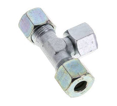 10S Zink plated Steel T-Shape Tee Cutting Fitting with Swivel 630 bar NBR Adjustable ISO 8434-1