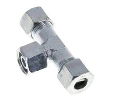 12S Acier zingué T-Shape Tee Cutting Fitting with Swivel 630 bar NBR Adjustable ISO 8434-1