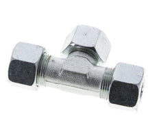 16S Acier zingué T-Shape Tee Cutting Fitting with Swivel 400 bar NBR Adjustable ISO 8434-1