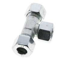 16S Acier zingué T-Shape Tee Cutting Fitting with Swivel 400 bar NBR Adjustable ISO 8434-1