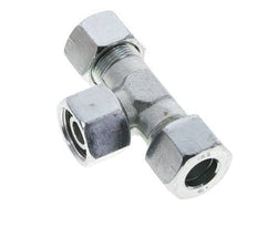 16S Acier zingué T-Shape Tee Cutting Fitting with Swivel 400 bar NBR Adjustable ISO 8434-1