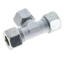 20S Acier zingué T-Shape Tee Cutting Fitting with Swivel 400 bar NBR Adjustable ISO 8434-1