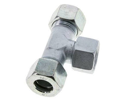 20S Acier zingué T-Shape Tee Cutting Fitting with Swivel 400 bar NBR Adjustable ISO 8434-1