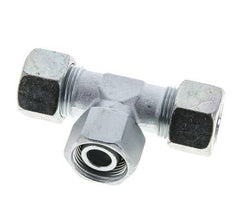 20S Acier zingué T-Shape Tee Cutting Fitting with Swivel 400 bar NBR Adjustable ISO 8434-1