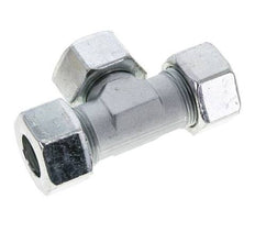 25S Acier zingué T-Shape Tee Cutting Fitting with Swivel 400 bar NBR Adjustable ISO 8434-1