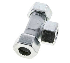 25S Acier zingué T-Shape Tee Cutting Fitting with Swivel 400 bar NBR Adjustable ISO 8434-1