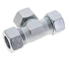 30S Acier zingué T-Shape Tee Cutting Fitting with Swivel 400 bar NBR Adjustable ISO 8434-1