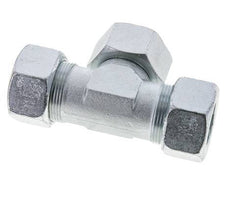 30S Acier zingué T-Shape Tee Cutting Fitting with Swivel 400 bar NBR Adjustable ISO 8434-1