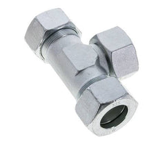 30S Acier zingué T-Shape Tee Cutting Fitting with Swivel 400 bar NBR Adjustable ISO 8434-1