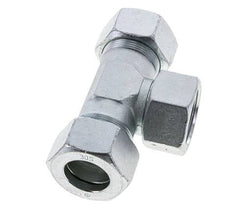 30S Acier zingué T-Shape Tee Cutting Fitting with Swivel 400 bar NBR Adjustable ISO 8434-1