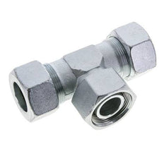 30S Acier zingué T-Shape Tee Cutting Fitting with Swivel 400 bar NBR Adjustable ISO 8434-1