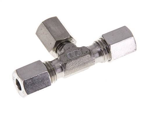 6L Stainless Steel T-Shape Tee Cutting Fitting with Swivel 315 bar FKM Adjustable ISO 8434-1