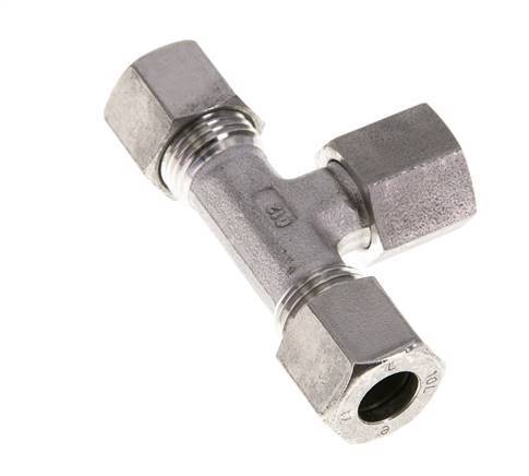 Raccord de coupe en T en acier inoxydable 10L avec pivot 315 bar FKM Réglable ISO 8434-1