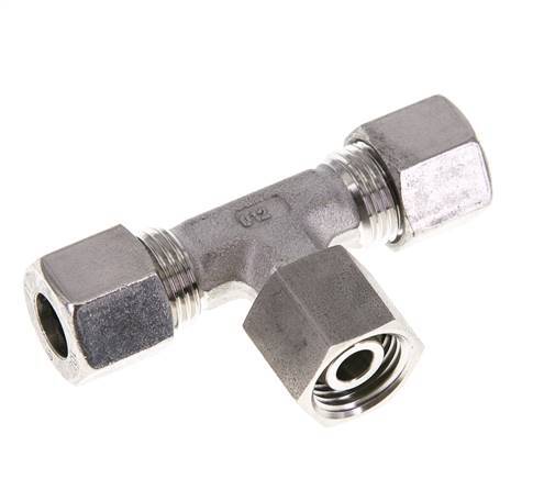 Raccord de coupe en T en acier inoxydable 10L avec pivot 315 bar FKM Réglable ISO 8434-1