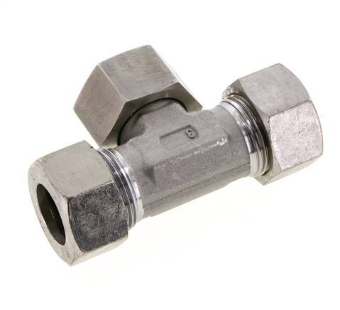 Raccord de coupe en T en acier inoxydable 22L avec pivot 160 bar FKM Réglable ISO 8434-1
