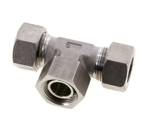 Raccord de coupe en T en acier inoxydable 22L avec pivot 160 bar FKM Réglable ISO 8434-1