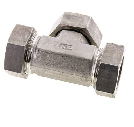 Raccord de coupe en T en acier inoxydable 42L avec pivot 160 bar FKM Réglable ISO 8434-1