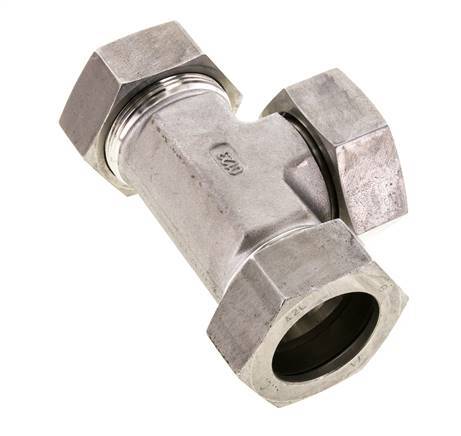 Raccord de coupe en T en acier inoxydable 42L avec pivot 160 bar FKM Réglable ISO 8434-1