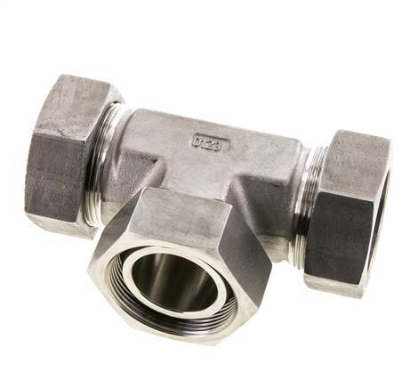 Raccord de coupe en T en acier inoxydable 42L avec pivot 160 bar FKM Réglable ISO 8434-1