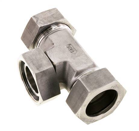 Raccord de coupe en T en acier inoxydable 42L avec pivot 160 bar FKM Réglable ISO 8434-1