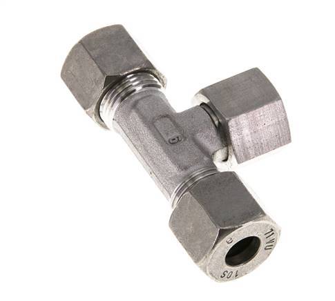 10S Stainless Steel T-Shape Tee Cutting Fitting with Swivel 630 bar FKM Adjustable ISO 8434-1