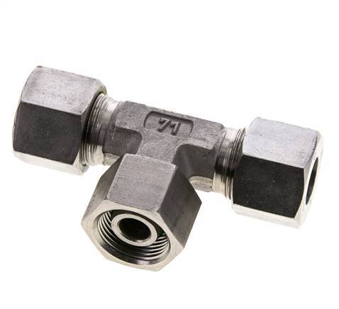 Raccord de coupe en T en acier inoxydable 14S avec raccord tournant 630 bar FKM réglable ISO 8434-1
