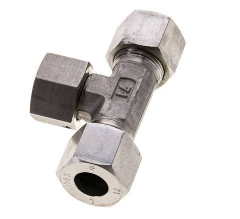 Raccord de coupe en T en acier inoxydable 14S avec raccord tournant 630 bar FKM réglable ISO 8434-1