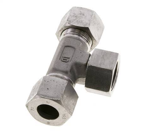 Raccord de coupe en T en acier inoxydable 16S avec raccord tournant 400 bar FKM réglable ISO 8434-1