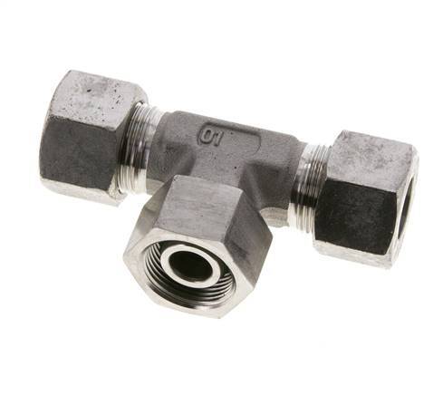 Raccord de coupe en T en acier inoxydable 16S avec raccord tournant 400 bar FKM réglable ISO 8434-1