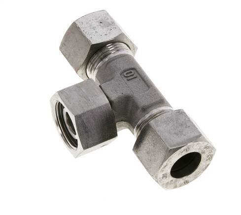 Raccord de coupe en T en acier inoxydable 16S avec raccord tournant 400 bar FKM réglable ISO 8434-1