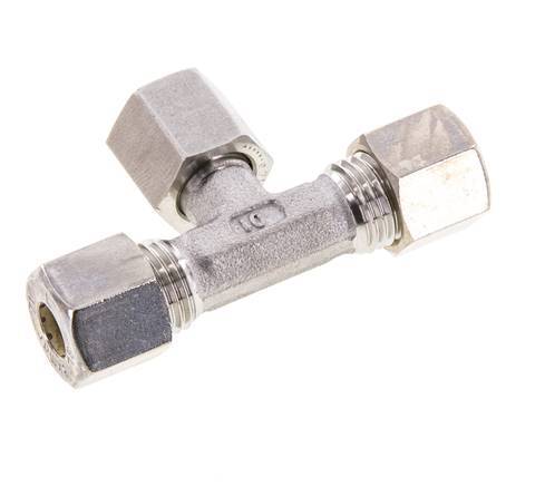 Raccord à compression en T en acier inoxydable 8L avec pivot 315 bar FKM Réglable ISO 8434-1