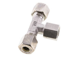 Raccord à compression en T en acier inoxydable 8L avec pivot 315 bar FKM Réglable ISO 8434-1