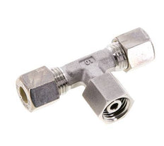 Raccord à compression en T en acier inoxydable 8L avec pivot 315 bar FKM Réglable ISO 8434-1