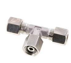 Raccord à compression en T en acier inoxydable 8L avec pivot 315 bar FKM Réglable ISO 8434-1
