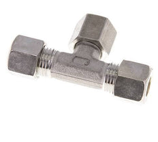 Raccord à compression en T en acier inoxydable 10L avec pivot 315 bar FKM Réglable ISO 8434-1