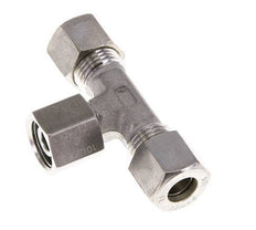 Raccord à compression en T en acier inoxydable 10L avec pivot 315 bar FKM Réglable ISO 8434-1