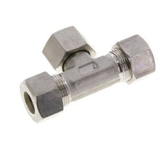 Raccord à compression en T en acier inoxydable 15L avec pivot 315 bar FKM Réglable ISO 8434-1