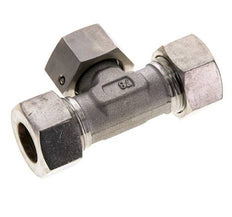 18L Stainless Steel T-Shape Tee Compression Fitting with Swivel 315 bar FKM Adjustable ISO 8434-1