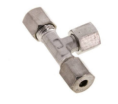 Raccord de compression en T en acier inoxydable 6S avec raccord tournant 500 bar FKM réglable ISO 8434-1