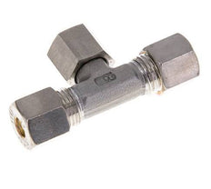 Raccord à compression en T en acier inoxydable 8S avec raccord tournant 500 bar FKM réglable ISO 8434-1