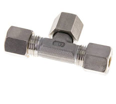 Raccord à compression en T en acier inoxydable 8S avec raccord tournant 500 bar FKM réglable ISO 8434-1