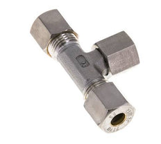 Raccord à compression en T en acier inoxydable 8S avec raccord tournant 500 bar FKM réglable ISO 8434-1