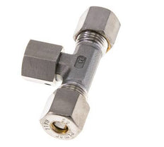 Raccord à compression en T en acier inoxydable 8S avec raccord tournant 500 bar FKM réglable ISO 8434-1