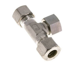 16S Acier inoxydable Té en forme de T Raccord à compression avec émerillon 400 bar FKM Ajustable ISO 8434-1