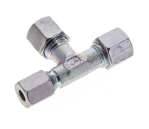 6L & 8L Zink Plated Steel Right Angle Tee Cutting Fitting 315 bar ISO 8434-1