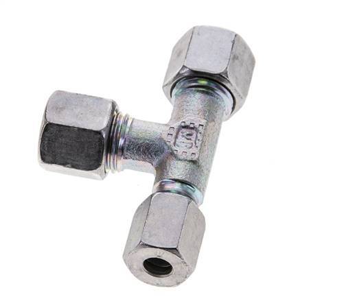 6L & 8L Zink Plated Steel Right Angle Tee Cutting Fitting 315 bar ISO 8434-1